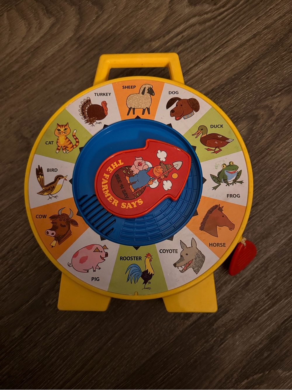 Kids Animal Sound Wheel Toy - Yellow/Blue